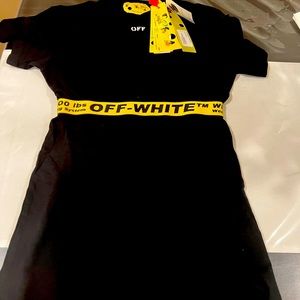 Kids off white shirt dress size 10
